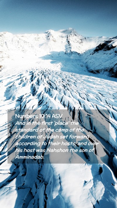 Picture 02 - Numbers 10:14 ASV Mobile Phone Wallpaper - And in the first `place' the standard of the camp - Mobile Bible Verse Wallpaper