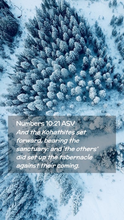 Picture 02 - Numbers 10:21 ASV Mobile Phone Wallpaper - And the Kohathites set forward, bearing the - Mobile Bible Verse Wallpaper