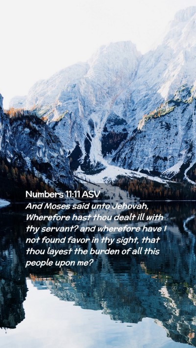 Picture 02 - Numbers 11:11 ASV Mobile Phone Wallpaper - And Moses said unto Jehovah, Wherefore hast thou - Mobile Bible Verse Wallpaper