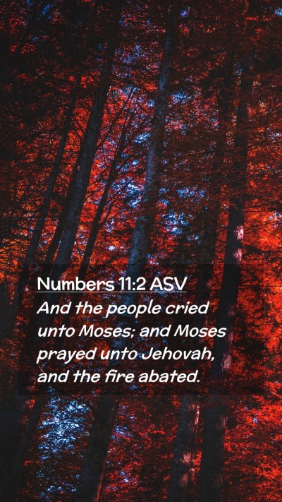 Picture 02 - Numbers 11:2 ASV Mobile Phone Wallpaper - And the people cried unto Moses; and Moses prayed - Mobile Bible Verse Wallpaper