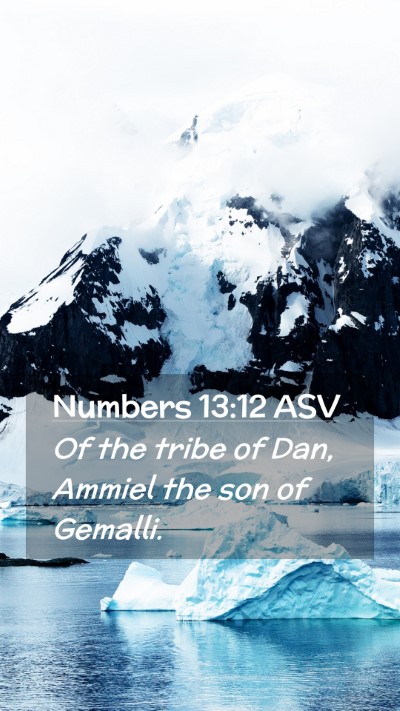 Picture 02 - Numbers 13:12 ASV Mobile Phone Wallpaper - Of the tribe of Dan, Ammiel the son of - Mobile Bible Verse Wallpaper