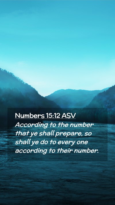 Picture 02 - Numbers 15:12 ASV Mobile Phone Wallpaper - According to the number that ye shall prepare, so - Mobile Bible Verse Wallpaper
