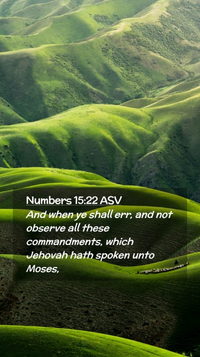 Picture 02 - Numbers 15:22 ASV Mobile Phone Wallpaper - And when ye shall err, and not observe all these - Mobile Bible Verse Wallpaper