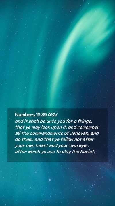 Picture 02 - Numbers 15:39 ASV Mobile Phone Wallpaper - and it shall be unto you for a fringe, that ye - Mobile Bible Verse Wallpaper