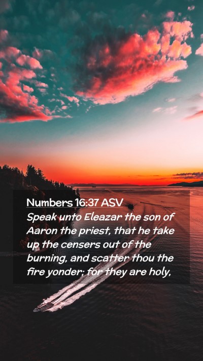 Picture 02 - Numbers 16:37 ASV Mobile Phone Wallpaper - Speak unto Eleazar the son of Aaron the priest, - Mobile Bible Verse Wallpaper