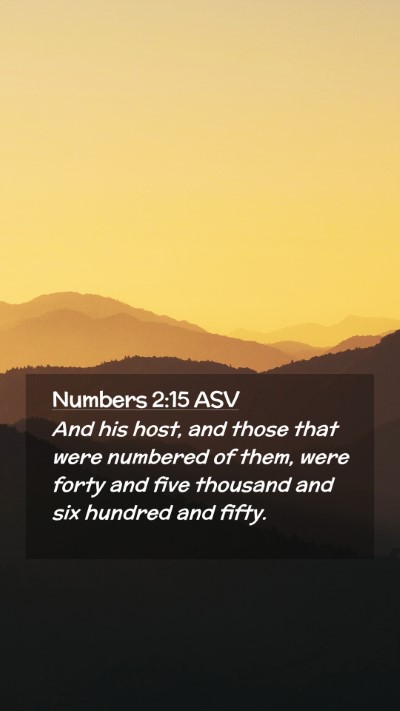 Picture 02 - Numbers 2:15 ASV Mobile Phone Wallpaper - And his host, and those that were numbered of - Mobile Bible Verse Wallpaper