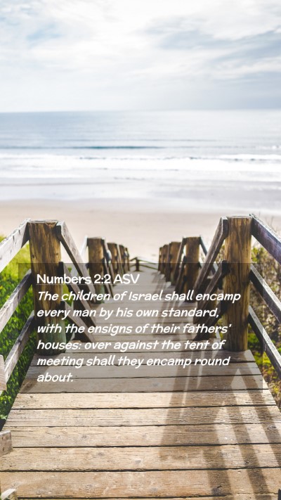 Picture 02 - Numbers 2:2 ASV Mobile Phone Wallpaper - The children of Israel shall encamp every man by - Mobile Bible Verse Wallpaper