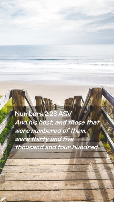 Picture 02 - Numbers 2:23 ASV Mobile Phone Wallpaper - And his host, and those that were numbered of - Mobile Bible Verse Wallpaper