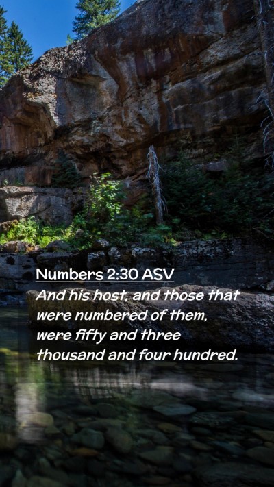 Picture 02 - Numbers 2:30 ASV Mobile Phone Wallpaper - And his host, and those that were numbered of - Mobile Bible Verse Wallpaper