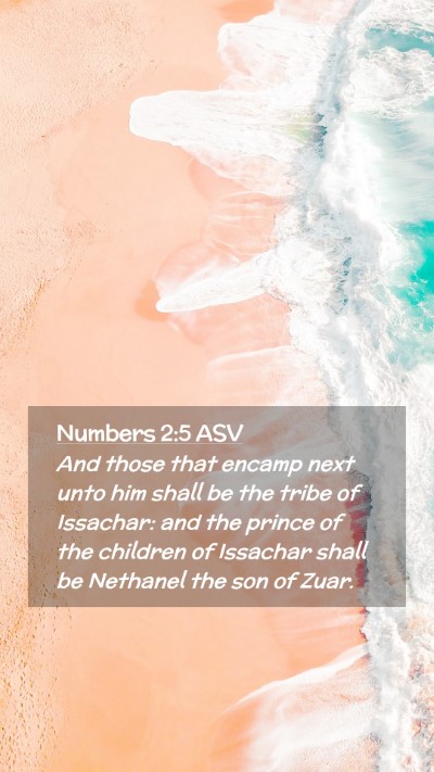 Picture 02 - Numbers 2:5 ASV Mobile Phone Wallpaper - And those that encamp next unto him shall be the - Mobile Bible Verse Wallpaper