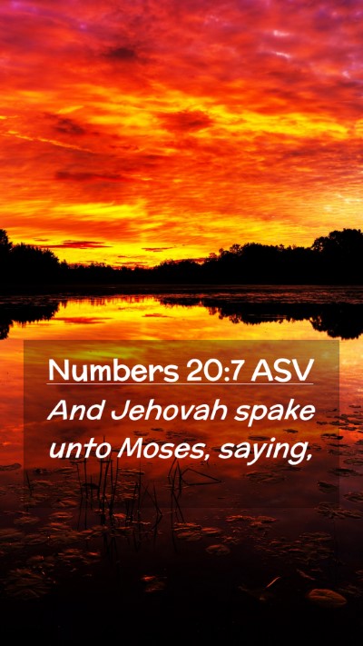 Picture 02 - Numbers 20:7 ASV Mobile Phone Wallpaper - And Jehovah spake unto Moses, - Mobile Bible Verse Wallpaper