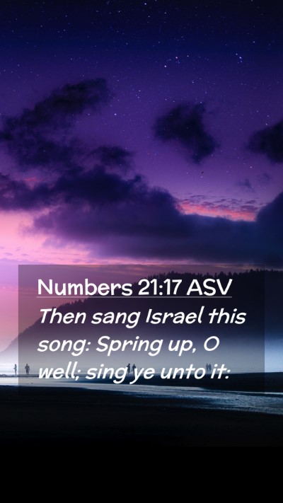 Picture 02 - Numbers 21:17 ASV Mobile Phone Wallpaper - Then sang Israel this song: Spring up, O well; - Mobile Bible Verse Wallpaper