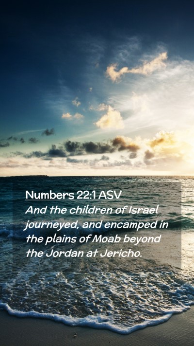 Picture 02 - Numbers 22:1 ASV Mobile Phone Wallpaper - And the children of Israel journeyed, and - Mobile Bible Verse Wallpaper