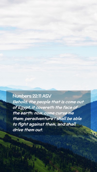 Picture 02 - Numbers 22:11 ASV Mobile Phone Wallpaper - Behold, the people that is come out of Egypt, it - Mobile Bible Verse Wallpaper