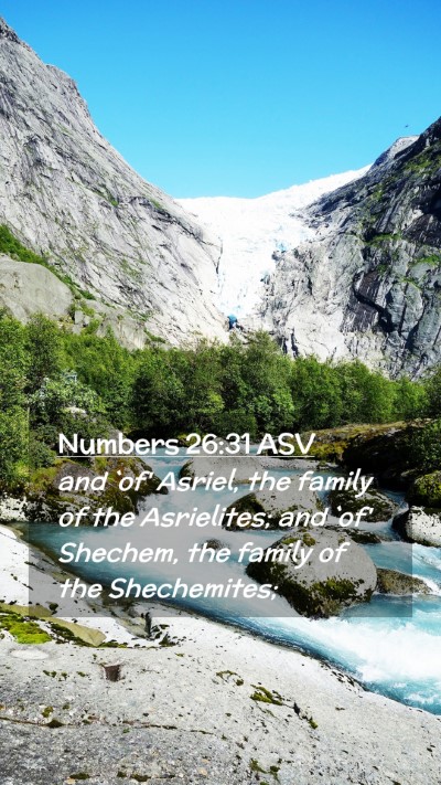 Picture 02 - Numbers 26:31 ASV Mobile Phone Wallpaper - and `of' Asriel, the family of the Asrielites; - Mobile Bible Verse Wallpaper