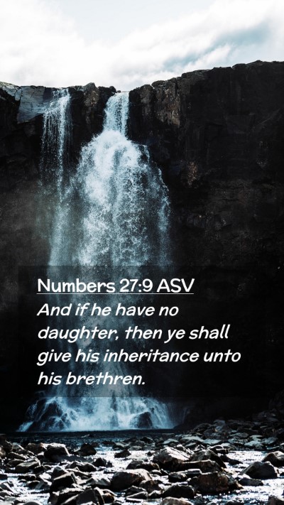 Picture 02 - Numbers 27:9 ASV Mobile Phone Wallpaper - And if he have no daughter, then ye shall give - Mobile Bible Verse Wallpaper