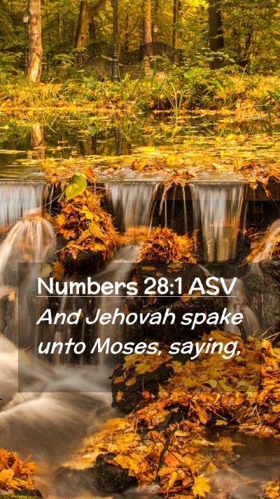 Picture 02 - Numbers 28:1 ASV Mobile Phone Wallpaper - And Jehovah spake unto Moses, - Mobile Bible Verse Wallpaper