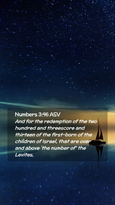 Picture 02 - Numbers 3:46 ASV Mobile Phone Wallpaper - And for the redemption of the two hundred and - Mobile Bible Verse Wallpaper