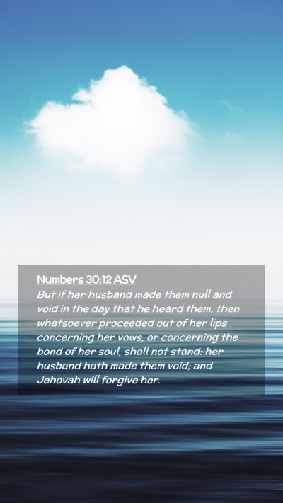 Picture 02 - Numbers 30:12 ASV Mobile Phone Wallpaper - But if her husband made them null and void in the - Mobile Bible Verse Wallpaper