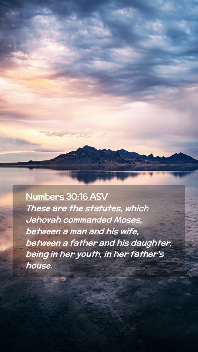Picture 02 - Numbers 30:16 ASV Mobile Phone Wallpaper - These are the statutes, which Jehovah commanded - Mobile Bible Verse Wallpaper