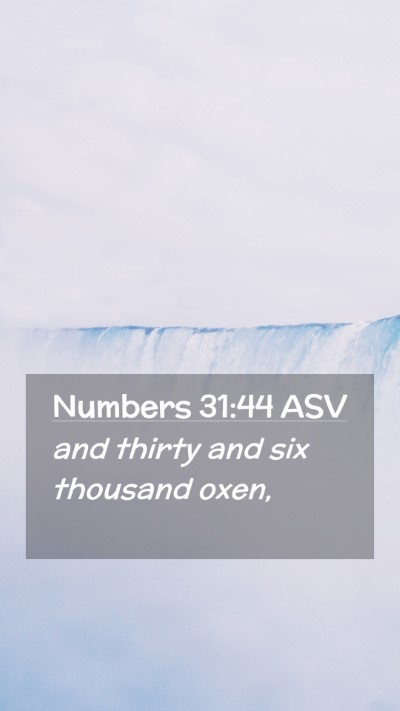 Picture 02 - Numbers 31:44 ASV Mobile Phone Wallpaper - and thirty and six thousand - Mobile Bible Verse Wallpaper