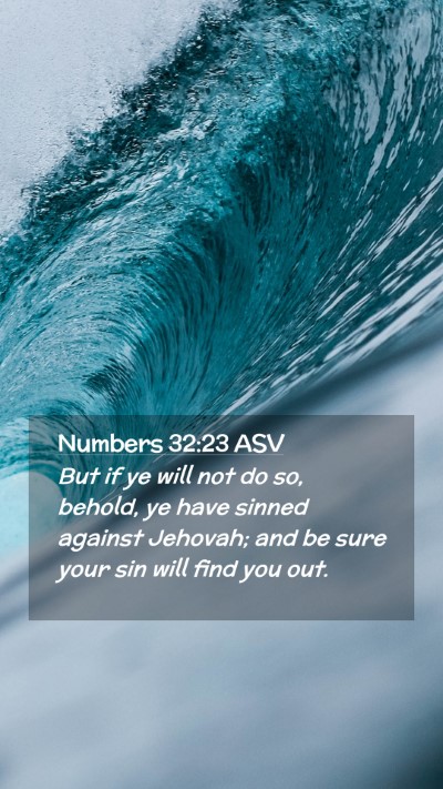 Picture 02 - Numbers 32:23 ASV Mobile Phone Wallpaper - But if ye will not do so, behold, ye have sinned - Mobile Bible Verse Wallpaper