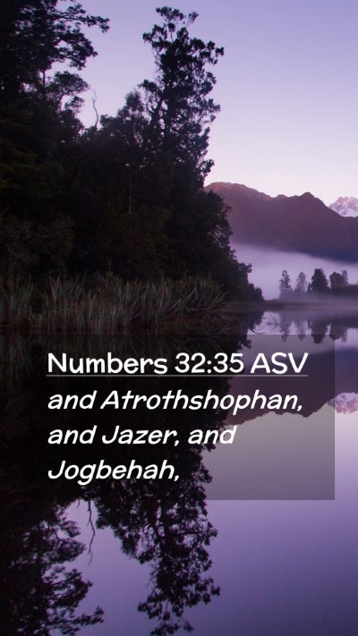 Picture 02 - Numbers 32:35 ASV Mobile Phone Wallpaper - and Atrothshophan, and Jazer, and - Mobile Bible Verse Wallpaper