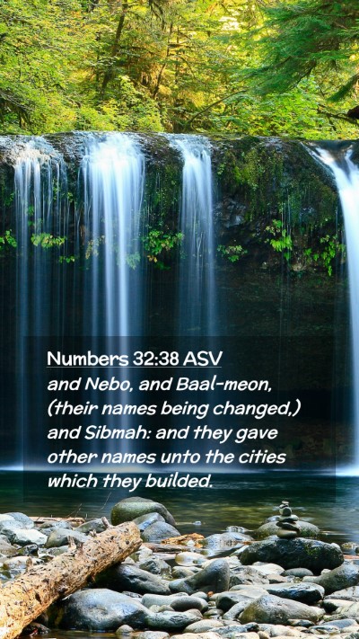 Picture 02 - Numbers 32:38 ASV Mobile Phone Wallpaper - and Nebo, and Baal-meon, (their names being - Mobile Bible Verse Wallpaper