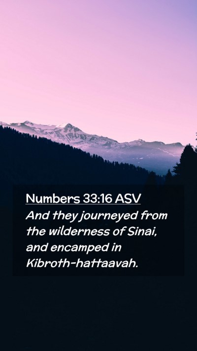 Picture 02 - Numbers 33:16 ASV Mobile Phone Wallpaper - And they journeyed from the wilderness of Sinai, - Mobile Bible Verse Wallpaper