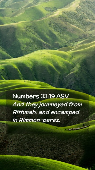 Picture 02 - Numbers 33:19 ASV Mobile Phone Wallpaper - And they journeyed from Rithmah, and encamped in - Mobile Bible Verse Wallpaper