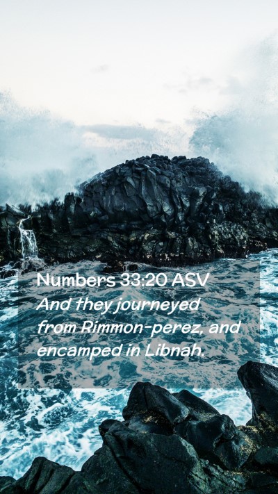 Picture 02 - Numbers 33:20 ASV Mobile Phone Wallpaper - And they journeyed from Rimmon-perez, and - Mobile Bible Verse Wallpaper
