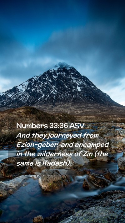 Picture 02 - Numbers 33:36 ASV Mobile Phone Wallpaper - And they journeyed from Ezion-geber, and encamped - Mobile Bible Verse Wallpaper