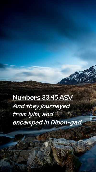 Picture 02 - Numbers 33:45 ASV Mobile Phone Wallpaper - And they journeyed from Iyim, and encamped in - Mobile Bible Verse Wallpaper