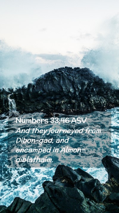 Picture 02 - Numbers 33:46 ASV Mobile Phone Wallpaper - And they journeyed from Dibon-gad, and encamped - Mobile Bible Verse Wallpaper