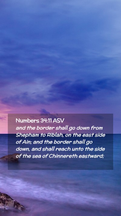 Picture 02 - Numbers 34:11 ASV Mobile Phone Wallpaper - and the border shall go down from Shepham to - Mobile Bible Verse Wallpaper