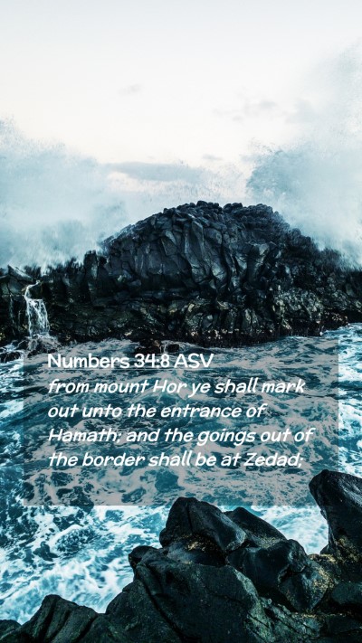 Picture 02 - Numbers 34:8 ASV Mobile Phone Wallpaper - from mount Hor ye shall mark out unto the - Mobile Bible Verse Wallpaper