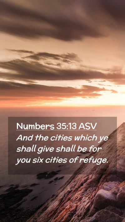 Picture 02 - Numbers 35:13 ASV Mobile Phone Wallpaper - And the cities which ye shall give shall be for - Mobile Bible Verse Wallpaper