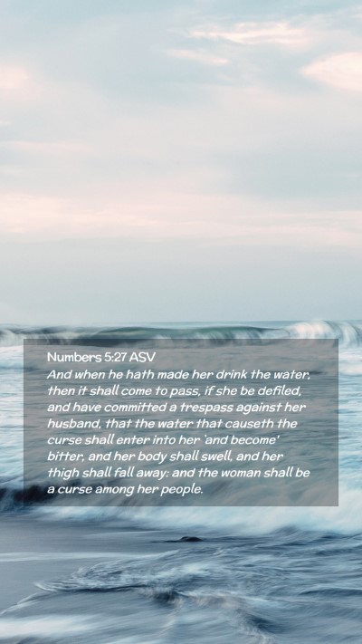 Picture 02 - Numbers 5:27 ASV Mobile Phone Wallpaper - And when he hath made her drink the water, then - Mobile Bible Verse Wallpaper