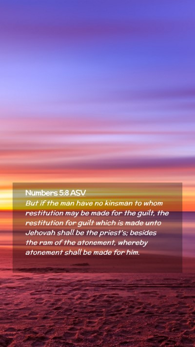 Picture 02 - Numbers 5:8 ASV Mobile Phone Wallpaper - But if the man have no kinsman to whom - Mobile Bible Verse Wallpaper