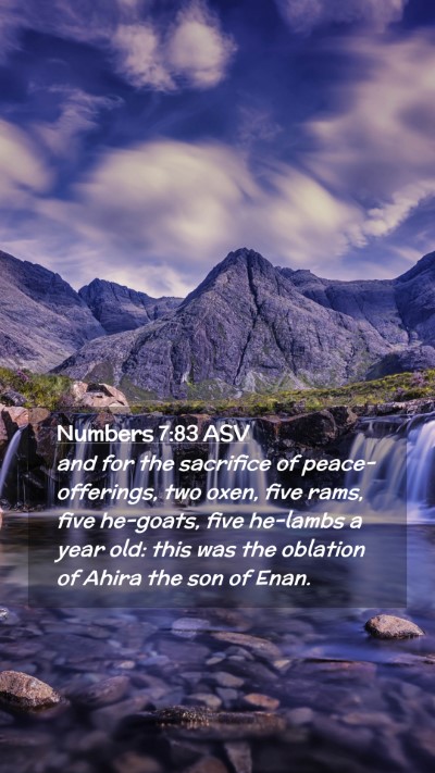 Picture 02 - Numbers 7:83 ASV Mobile Phone Wallpaper - and for the sacrifice of peace-offerings, two - Mobile Bible Verse Wallpaper