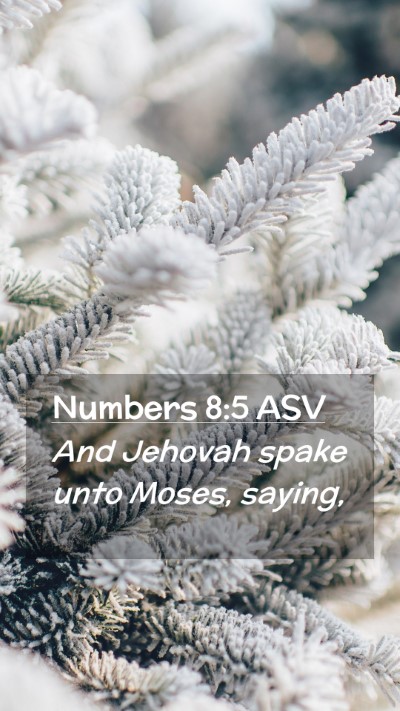 Picture 02 - Numbers 8:5 ASV Mobile Phone Wallpaper - And Jehovah spake unto Moses, - Mobile Bible Verse Wallpaper