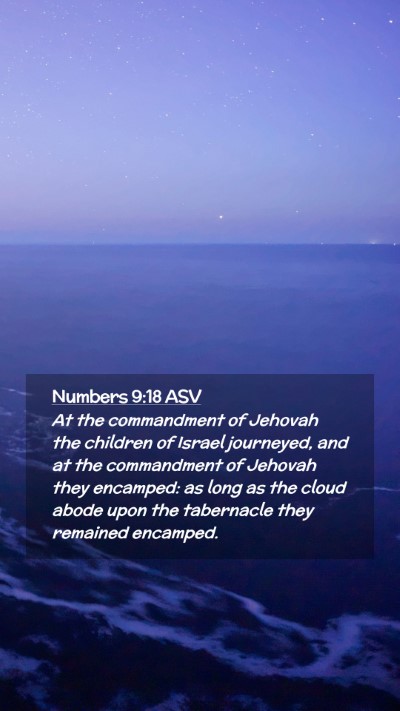 Picture 02 - Numbers 9:18 ASV Mobile Phone Wallpaper - At the commandment of Jehovah the children of - Mobile Bible Verse Wallpaper