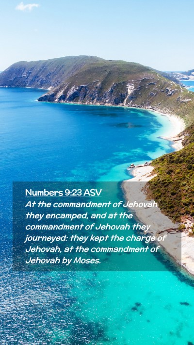 Picture 02 - Numbers 9:23 ASV Mobile Phone Wallpaper - At the commandment of Jehovah they encamped, and - Mobile Bible Verse Wallpaper
