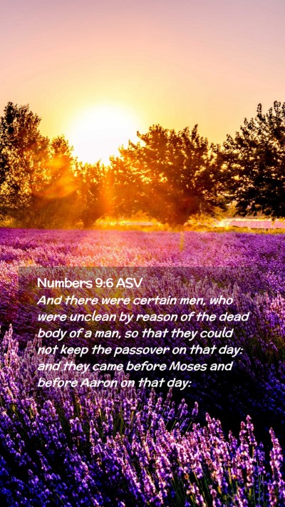 Picture 02 - Numbers 9:6 ASV Mobile Phone Wallpaper - And there were certain men, who were unclean by - Mobile Bible Verse Wallpaper