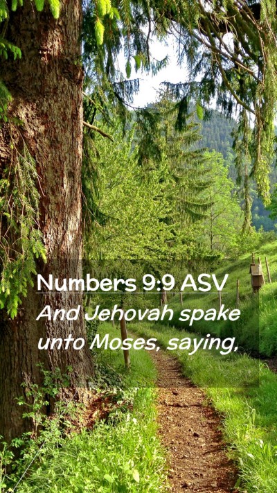 Picture 02 - Numbers 9:9 ASV Mobile Phone Wallpaper - And Jehovah spake unto Moses, - Mobile Bible Verse Wallpaper