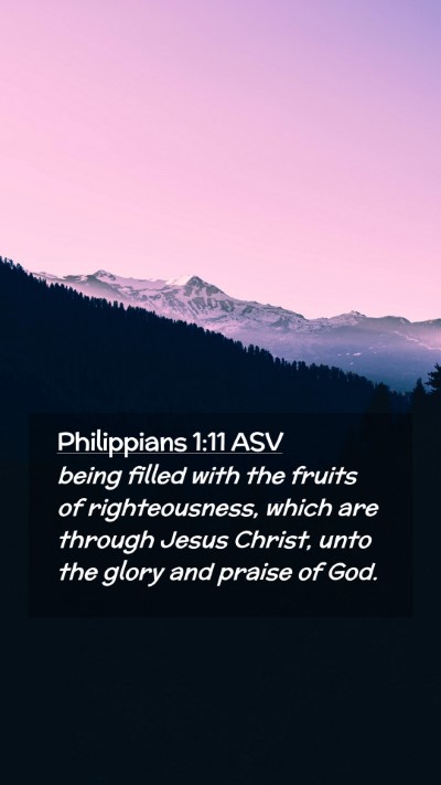 Picture 02 - Philippians 1:11 ASV Mobile Phone Wallpaper - being filled with the fruits of righteousness, - Mobile Bible Verse Wallpaper