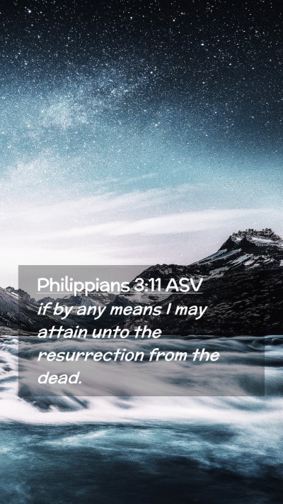 Picture 02 - Philippians 3:11 ASV Mobile Phone Wallpaper - if by any means I may attain unto the - Mobile Bible Verse Wallpaper