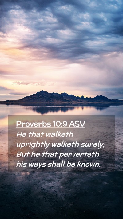 Picture 02 - Proverbs 10:9 ASV Mobile Phone Wallpaper - He that walketh uprightly walketh surely; But he - Mobile Bible Verse Wallpaper