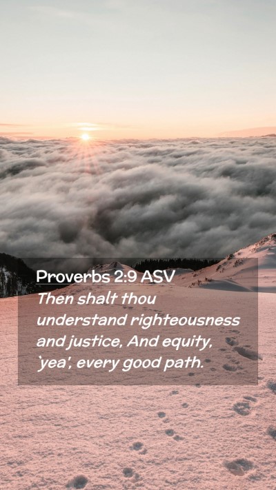 Picture 02 - Proverbs 2:9 ASV Mobile Phone Wallpaper - Then shalt thou understand righteousness and - Mobile Bible Verse Wallpaper