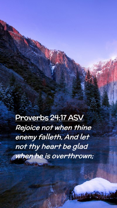 Picture 02 - Proverbs 24:17 ASV Mobile Phone Wallpaper - Rejoice not when thine enemy falleth, And let not - Mobile Bible Verse Wallpaper